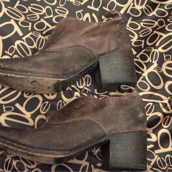 Freebird Distressed Brown Ankle Booties - Picture 3 of 5